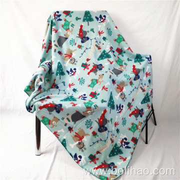 High Quality Double Brush Polar Fleece Blanket for Baby Fleece Waterproof Picnic Blanket